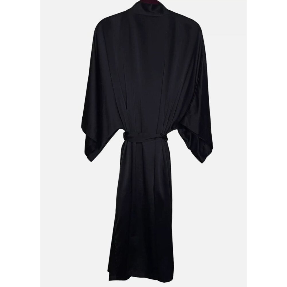 Victoria's Secret 3 Piece Set Black Wrap Robe Size M/L Shorts Pajama Set Size S - Picture 3 of 7